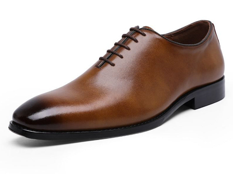 2023 leather shoes men's hand-polished leather shoes dress leather shoes lace-up leather shoes business men's shoes professional wear