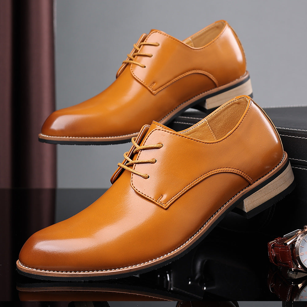 Versatile New Men's Shoes Business Dress Work Shoes Men's English Style Soft Sole Black Professional Casual Leather Shoes Men