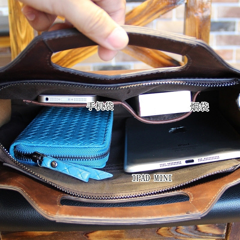 youth messenger bag men's leisure business briefcase tide