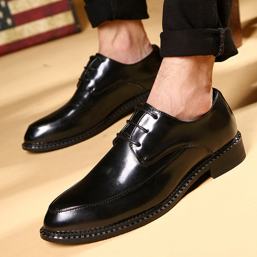 men's business suit fashionable leather shoes pointed small leather shoes
