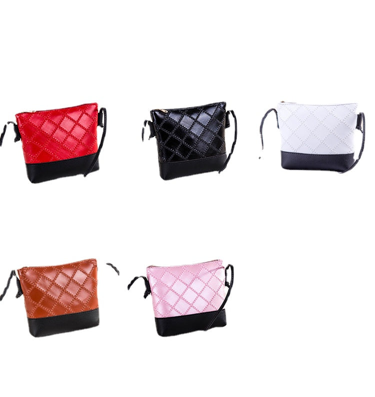 Popular new style women's bag single shoulder crossbody bag embossed rhombus retro bucket bag