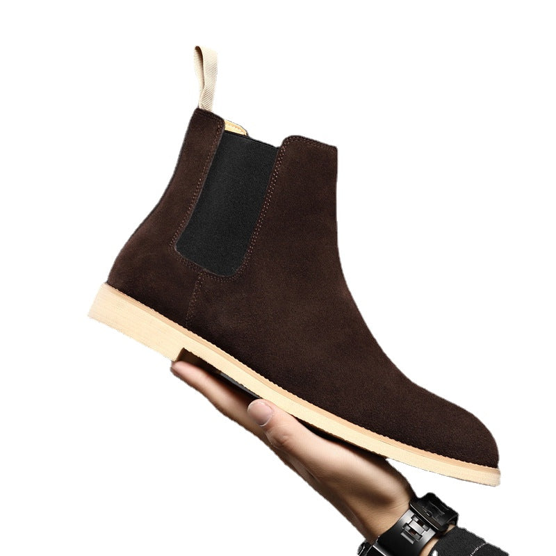 Chelsea Boots Men's Large Size 45 46 Supply Genuine Leather Autumn and Winter Men's Boots British Martin Boots Men's