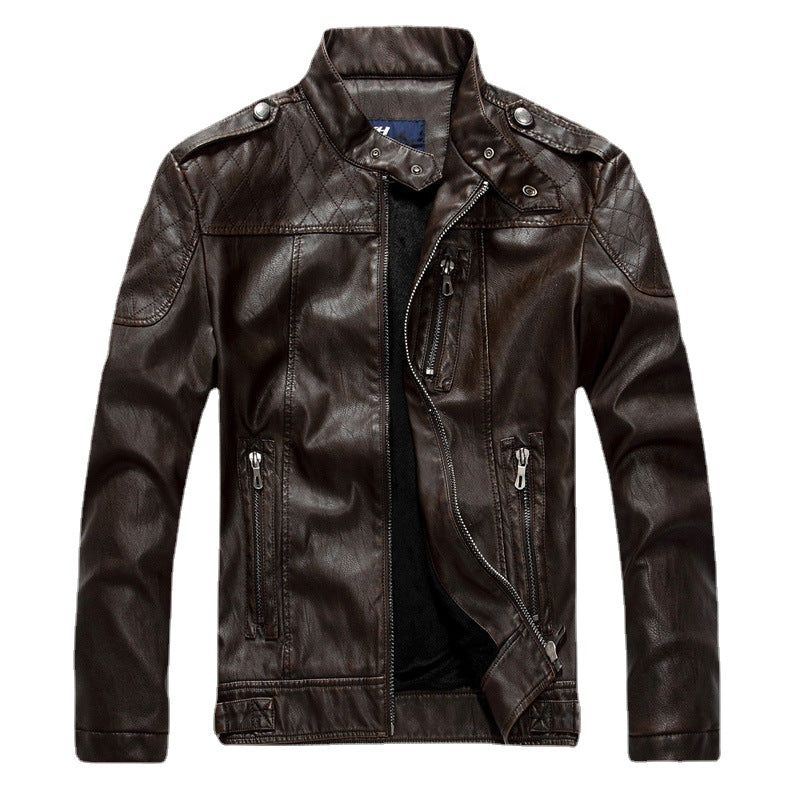 Collar and Suede Suede Young Men's Jackets