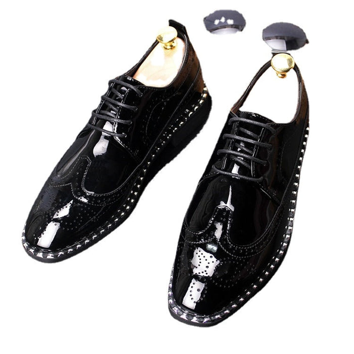 Golden Bright Face Hollow Air-permeable Shoes Youth Fashion Personality Hair