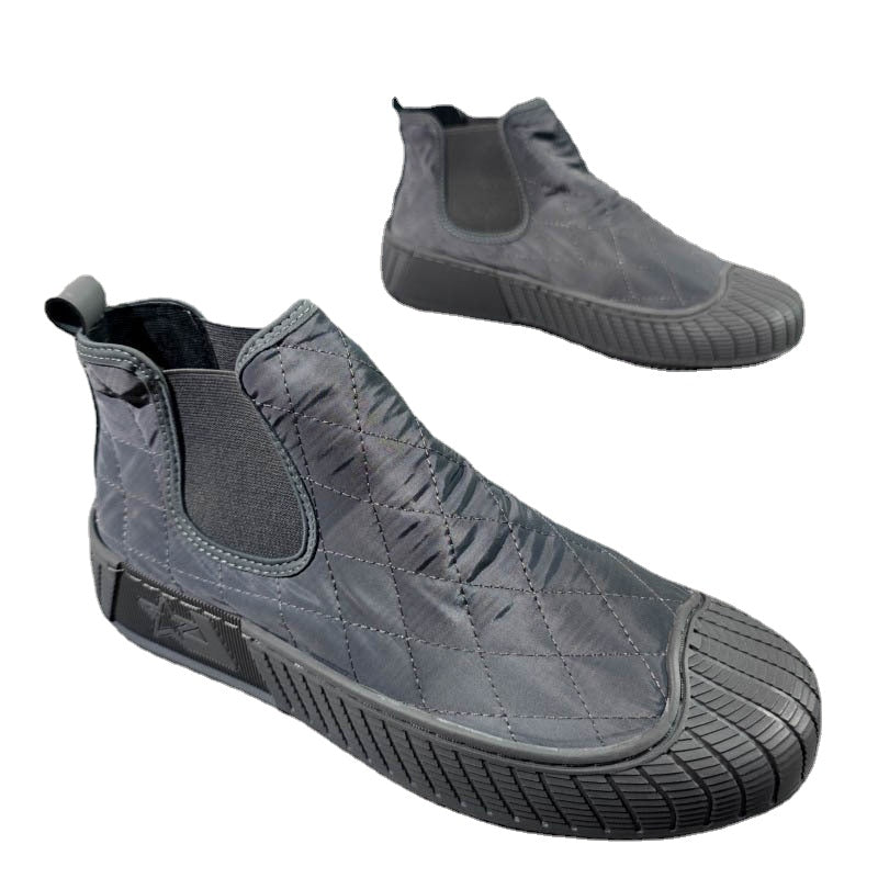 2023 spirit guy men's high-top slip-on casual shoes autumn and winter new trendy men's shoes Korean version popular cloth shoes men