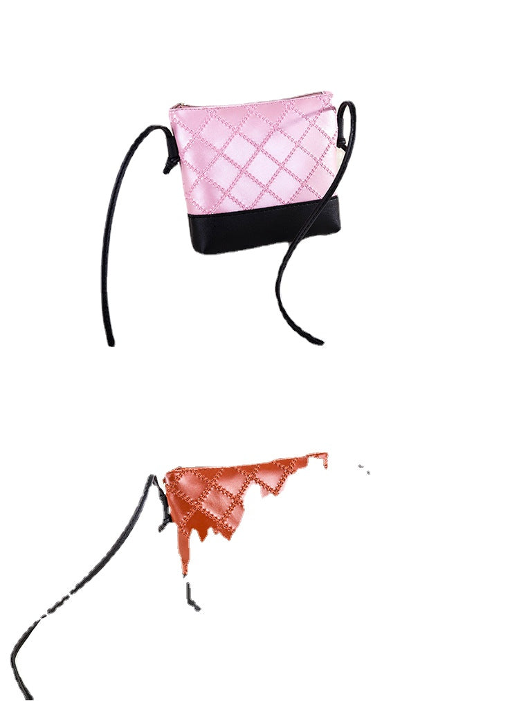 Popular new style women's bag single shoulder crossbody bag embossed rhombus retro bucket bag