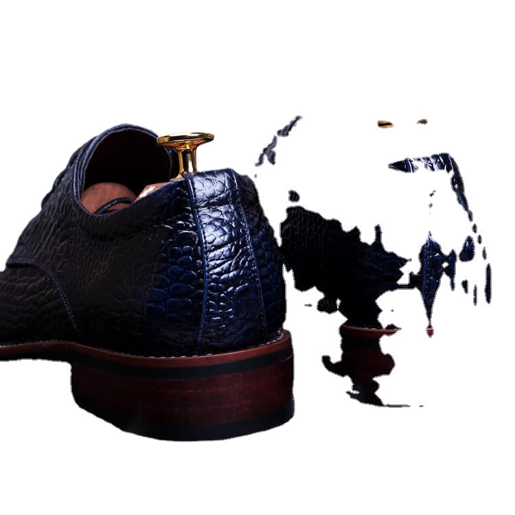 Men's pointed leather shoes Business dress Men's shoes lace
