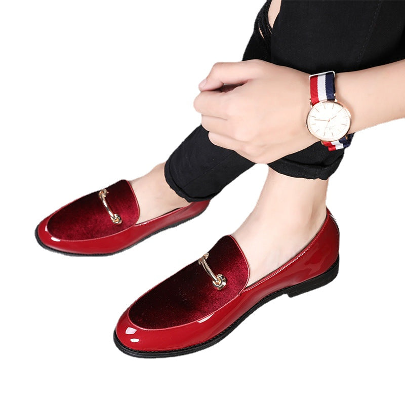 British you are leather shoes suede patent leather casual shoes Korean fashion loafers wedding men's shoes hairstylist single shoes