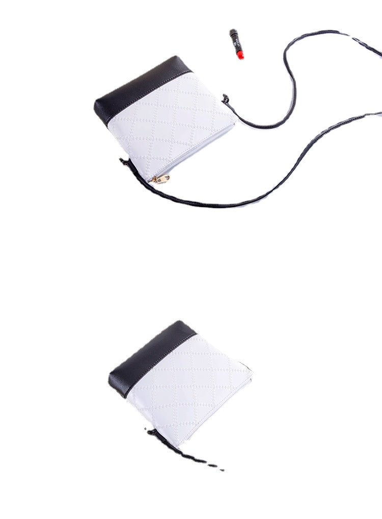 Popular new style women's bag single shoulder crossbody bag embossed rhombus retro bucket bag