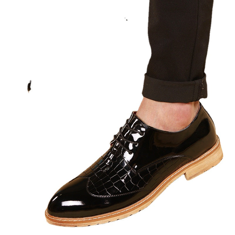 New Men's Fashion Korean Edition British Large casual men's shoes Large size trend formal business leather shoes