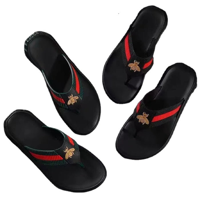 Men's slippers summer fashion fashion flip flops outdoor wear beach indoor angled flip flops men