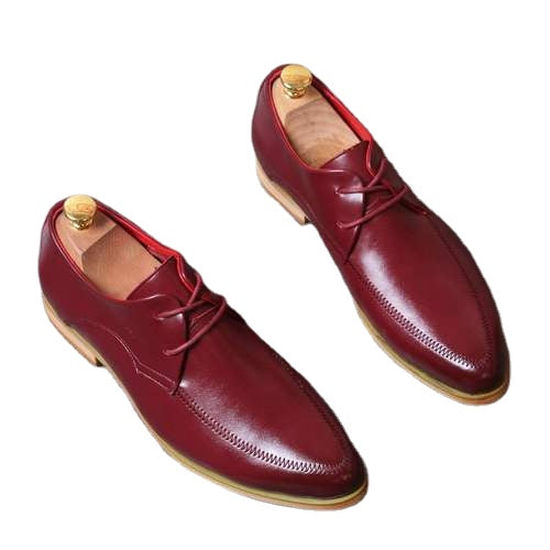 British retro pointed business casual leather shoes