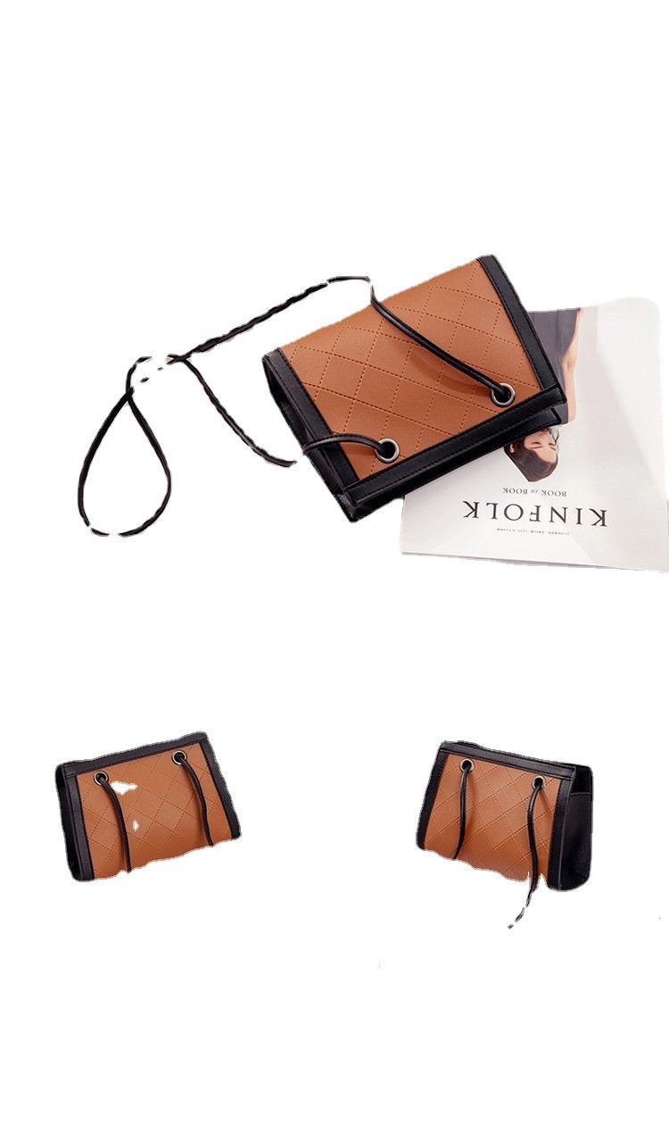Foreign trade wholesale 2024 new Korean version pressed checkered handbag customizable logo crossbody mobile phone bag