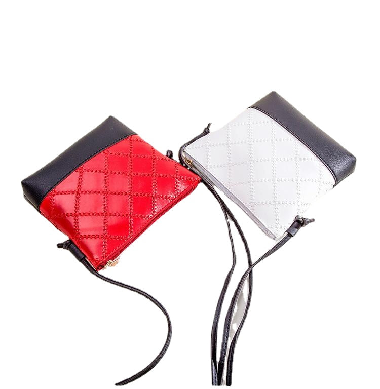 Popular new style women's bag single shoulder crossbody bag embossed rhombus retro bucket bag