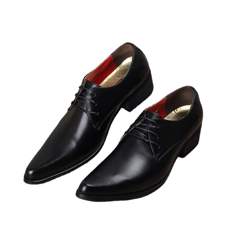 Super-pointed Leather Shoes Fashion Korean Low-top Shoes Painted Leather Hair Style