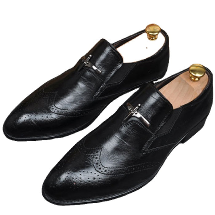 Business casual leather shoes increase winter men's shoes leather