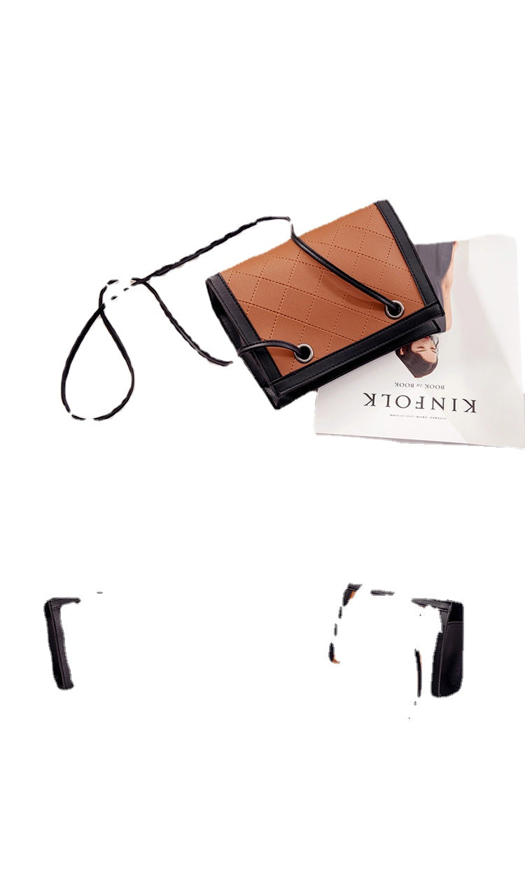 Foreign trade wholesale 2024 new Korean version pressed checkered handbag customizable logo crossbody mobile phone bag