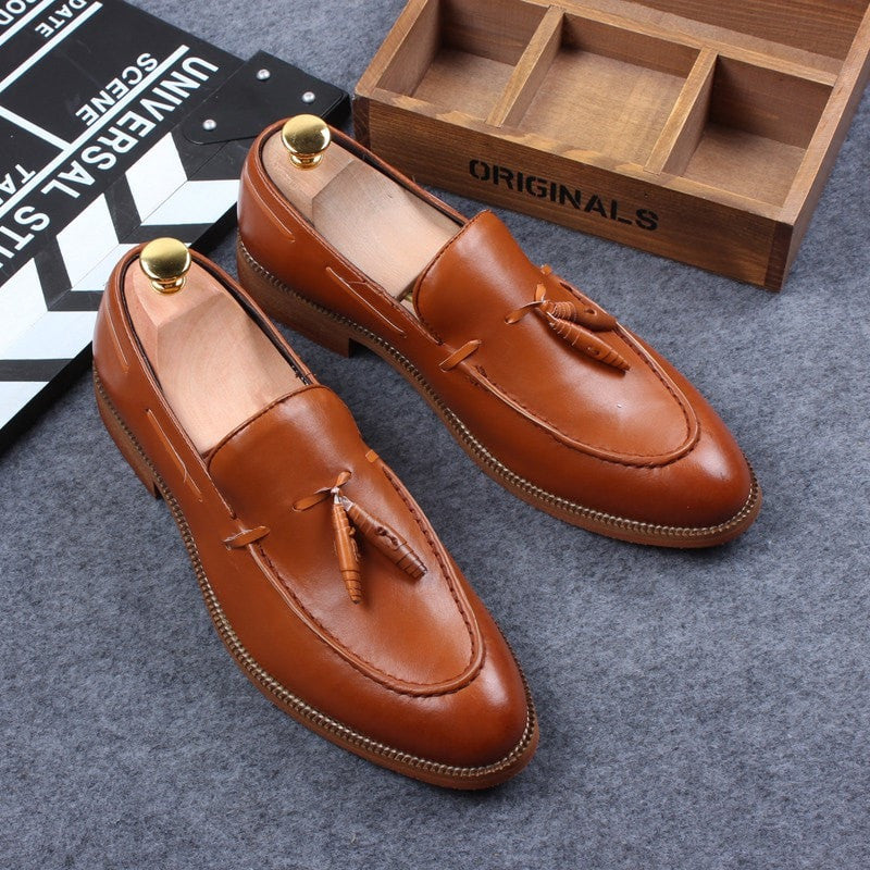 men loafer leather shoes