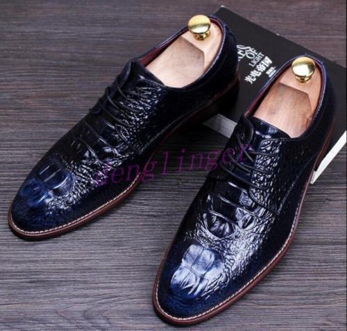 Men's pointed leather shoes Business dress Men's shoes lace